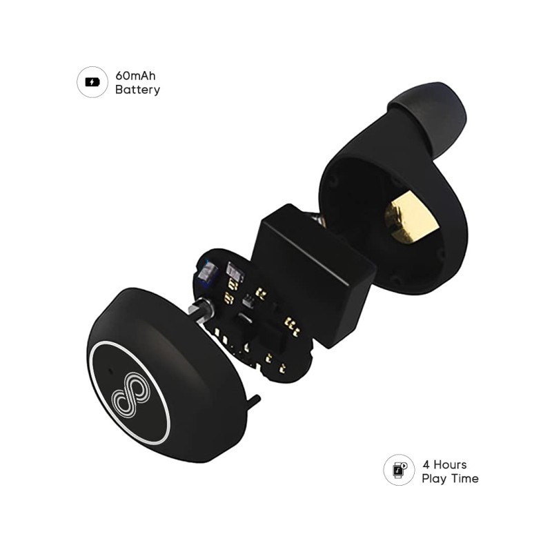 Crossloop Gen Bluetooth Truly Wireless In Ear Earbuds With Mic With In-Built 3W Speaker, Immersive Audio, Ipx4 Splash Proof, 20 H Battery, Voice Assistance, Instant Pair Hd Dual Master (Black Leather) Crossloop Gen Bluetooth Truly Wireless In Ear Earbuds With Mic With In-Built 3W Speaker, Immersive Audio, Ipx4 Splash Proof, 20 H Battery, Voice Assistance, Instant Pair Hd Dual Master (Black Leather)