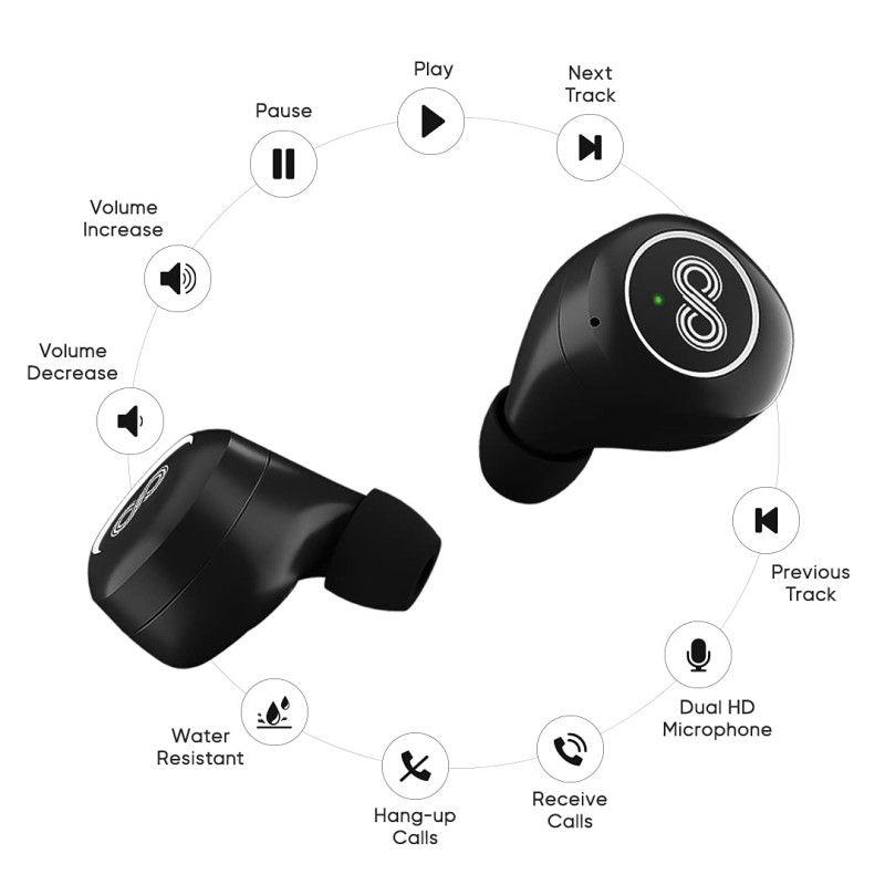 Crossloop Gen Bluetooth Truly Wireless In Ear Earbuds With Mic With In-Built 3W Speaker, Immersive Audio, Ipx4 Splash Proof, 20 H Battery, Voice Assistance, Instant Pair Hd Dual Master (Black Leather) Crossloop Gen Bluetooth Truly Wireless In Ear Earbuds With Mic With In-Built 3W Speaker, Immersive Audio, Ipx4 Splash Proof, 20 H Battery, Voice Assistance, Instant Pair Hd Dual Master (Black Leather)