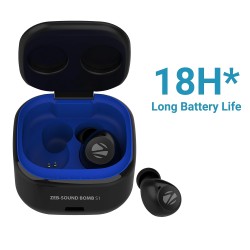 ZEBRONICS, Zeb- Sound Bomb S1 Wireless Earbuds Comes with Bluetooth v5.0 Supporting Call Function,Voice Assistant & Upto 18Hrs* of Playback Time with Portable Charging Case