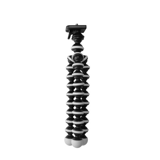 Photron 13 inches Flexible GorillaPod Octopod Tripod with Mobile Holder Attachment & 360 Degree Ball Head for Smartphones, Compact Cameras, Action Cameras | Load Capacity: 1.5kg - NOT for DSLR (Black)