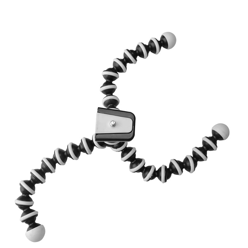 Photron 13 inches Flexible GorillaPod Octopod Tripod with Mobile Holder Attachment & 360 Degree Ball Head for Smartphones, Compact Cameras, Action Cameras | Load Capacity: 1.5kg - NOT for DSLR (Black)