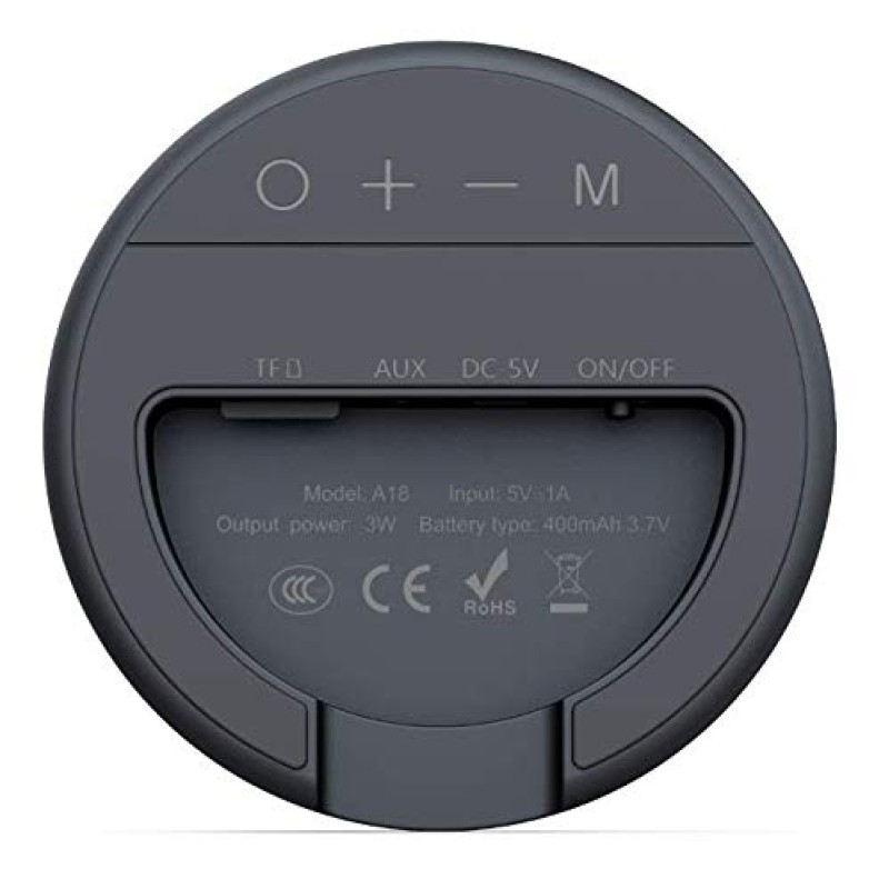 Photron P10 FAB 3W Nordic Fabric Wireless Surround Sound Super Bass Portable Bluetooth Speaker with Mic, Black