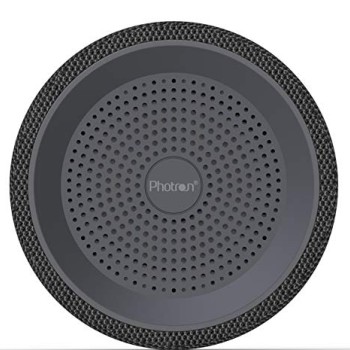 Photron P10 FAB 3W Nordic Fabric Wireless Surround Sound Super Bass Portable Bluetooth Speaker with Mic, Black