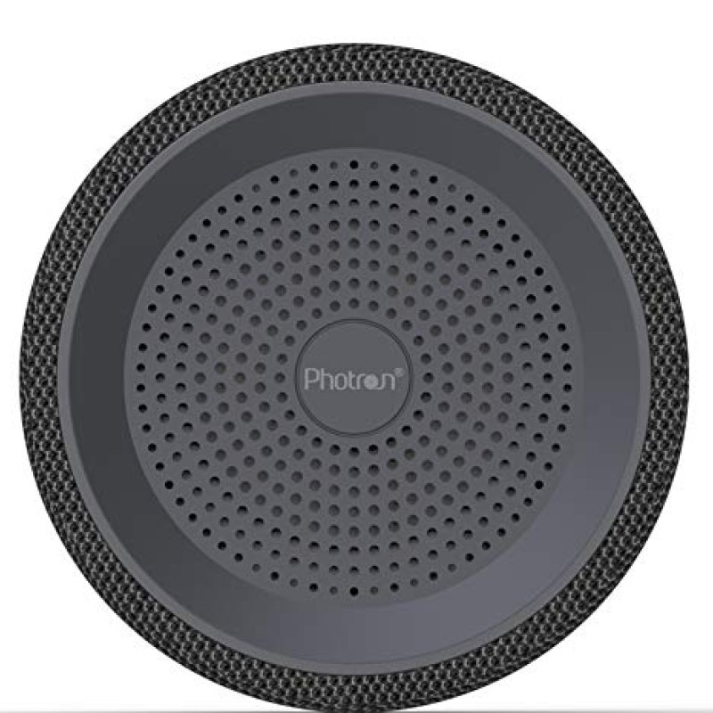 Photron P10 FAB 3W Nordic Fabric Wireless Surround Sound Super Bass Portable Bluetooth Speaker with Mic, Black