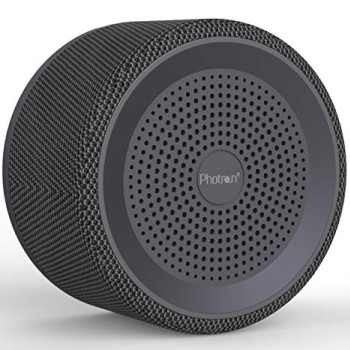 Photron P10 FAB 3W Nordic Fabric Wireless Surround Sound Super Bass Portable Bluetooth Speaker with Mic, Black