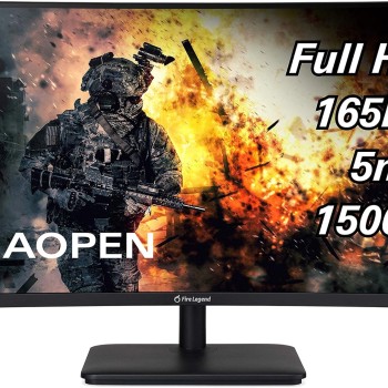 (Refurbished) AOPEN 27HC5R Pbiipx 27 1500R Curved Full HD (1920 x 1080) VA Gaming Monitor with AMD Radeon FREESYNC Premium Technology, 165Hz (Display Port and 2 x HDMI Ports), Black