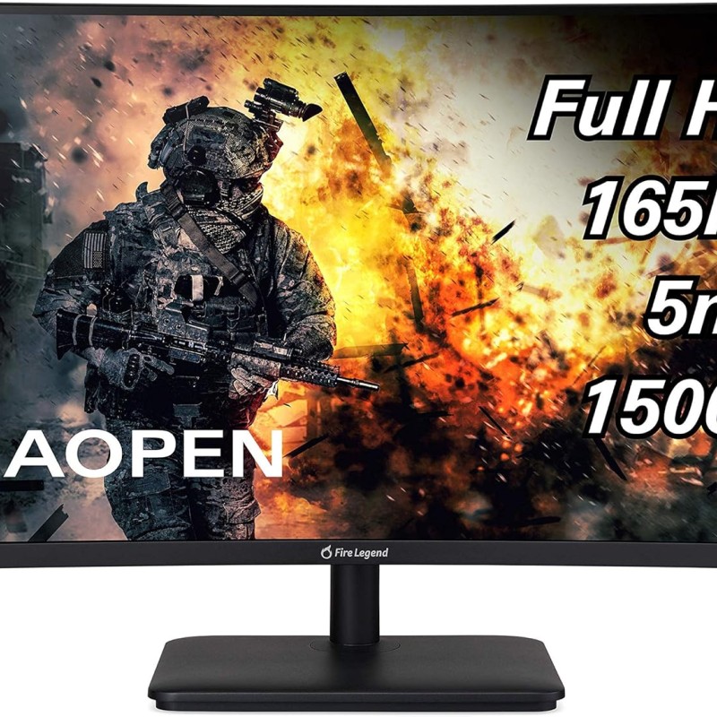 (Refurbished) AOPEN 27HC5R Pbiipx 27 1500R Curved Full HD (1920 x 1080) VA Gaming Monitor with AMD Radeon FREESYNC Premium Technology, 165Hz (Display Port and 2 x HDMI Ports), Black (Refurbished) AOPEN 27HC5R Pbiipx 27 1500R Curved Full HD (1920 x 1080) VA Gaming Monitor with AMD Radeon FREESYNC Premium Technology, 165Hz (Display Port and 2 x HDMI Ports), Black