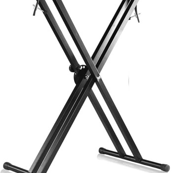 Juarez JAK200 Electronic Piano Keyboard X-Type Universal Keyboard Instrument Double-Braced X-Style Stand, Piano Keyboard Stand with Locking Straps, ASSEMBLY REQUIRED