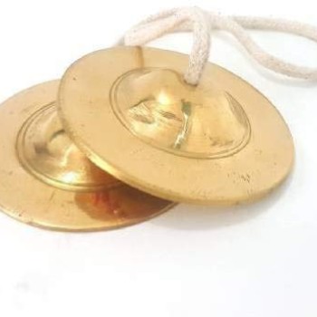 UAPAN Metal Craft Manjeera Traditional Instrument Indian Music (3.5 Inches)