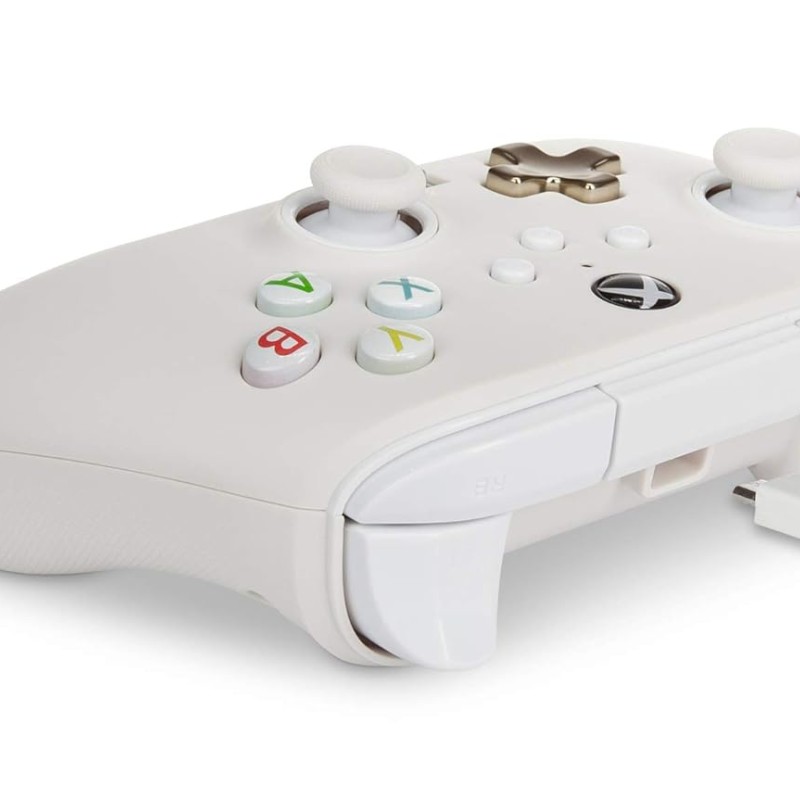 PowerA Enhanced Wired Gaming Controller for Xbox Series X/S and Xbox One, White, Mist (Officially Licensed)