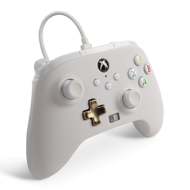 PowerA Enhanced Wired Gaming Controller for Xbox Series X/S and Xbox One, White, Mist (Officially Licensed)
