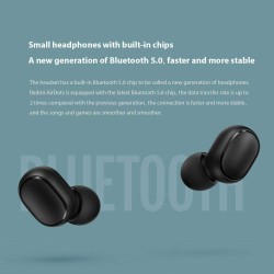 AirDots for Redmi AirDots 2 Wireless Headphones Bluetooth V5.0 True Wireless Stereo Wireless Earphones with Wirelss Charging Case 12Hours Battery Life (Airdots+Silicone Cover)