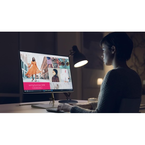 Lenovo Q-Series - Q27H-10, 27 Inch (68.6Cm) 2560 X 1440 Pixels 2K Qhd IPS Ultraslim Monitor | All-in-One USB-C Port for Power & Data Transfer, 2 X 3W Speakers, 99% Srgb, 75Hz, 4Ms, Hdmi, Grey