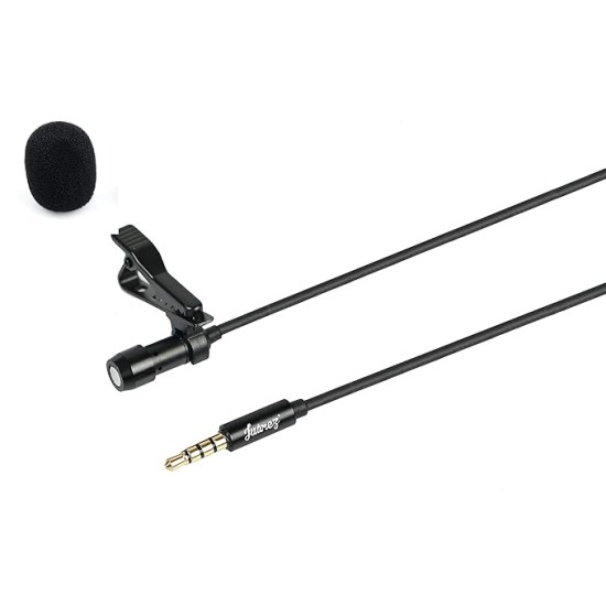 JUAREZ JRM50 Lavalier Microphone Lav Mic Auxiliary Omnidirectional Condenser Clip Mic, 2 M/6.5 Feet TPE Cable (Black) JUAREZ JRM50 Lavalier Microphone Lav Mic Auxiliary Omnidirectional Condenser Clip Mic, 2 M/6.5 Feet TPE Cable (Black)