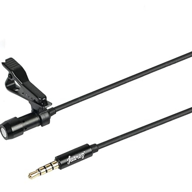 JUAREZ JRM50 Lavalier Microphone Lav Mic Auxiliary Omnidirectional Condenser Clip Mic, 2 M/6.5 Feet TPE Cable (Black) JUAREZ JRM50 Lavalier Microphone Lav Mic Auxiliary Omnidirectional Condenser Clip Mic, 2 M/6.5 Feet TPE Cable (Black)