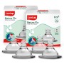 LuvLap Anti-Colic Natura Flo Teat/Nipple for Wide Neck Bottle,4pcs Slow Flow, 0m+, Made of Soft and Flexible Silicone, Ergonomic shape, Mimics breastfeeding, leak proof, BPA Free, comes with sturdy base