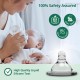 LuvLap Anti-Colic Natura Flo Teat/Nipple for Wide Neck Bottle,4pcs Slow Flow, 0m+, Made of Soft & Flexible Silicone, Ergonomic shape, Mimics breastfeeding, leak proof, BPA Free, comes with sturdy base