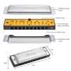 JUAREZ Az�re 10 Hole 20 Tone Diatonic Harmonica Key of C Scale | Mouth Organ | Cover - Stainless Steel | Comb - ABS | Reed - Phosphor Bronze with Cloth & Case JUAREZ Az�re 10 Hole 20 Tone Diatonic Harmonica Key of C Scale | Mouth Organ | Cover - Stainless Steel | Comb - ABS | Reed - Phosphor Bronze with Cloth & Case