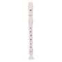 JUAREZ Claró Descant German Style 8 Holes Soprano Recorder Flute with Cleaning Rod Suitable for School Ensembles | Home Practice | Music Classes | Gift, White with Cleaning Rod & Case