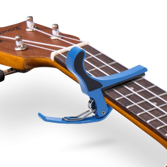 JUAREZ JRZ250 One Handed Trigger Guitar Metal Capo Quick Change For Ukulele, Electric And Acoustic Guitars, Blue