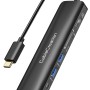 (Refurbished) CableCreation USB-C 7-in-1 Multiport Adapter Type C Dongle to HDMI 4K@60Hz, 2 USB 3.0 Ports, Gigabit Ethernet, SD/TF Cards Reader Converter for Galaxy S22 Ultra, MacBook Pro/Air 2020, iPad Pro, XPS