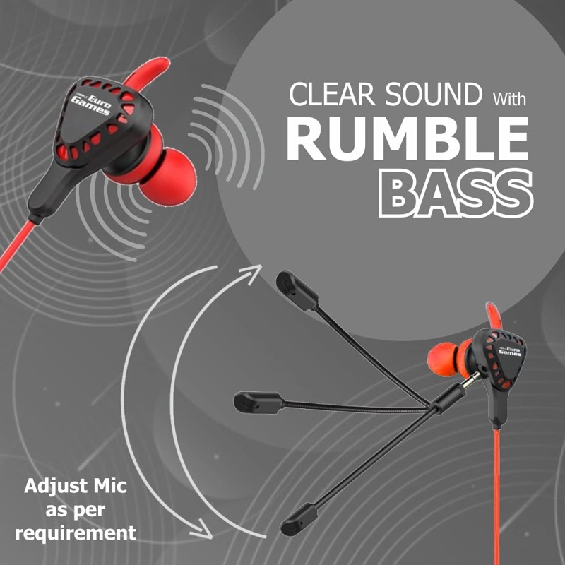 Rpm Euro Games Wired In Ear Gaming Earphones With Mic For Mobile Phones, Pc, Ps4, Xbox One, Nintendo Switch - (Red) Rpm Euro Games Wired In Ear Gaming Earphones With Mic For Mobile Phones, Pc, Ps4, Xbox One, Nintendo Switch - (Red)