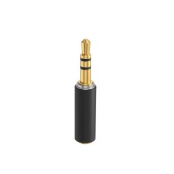 MAONO AU-600 4 Pin TRRS Male to 3 Pin TRS 3.5mm Female Lavalier Auxiliary Microphones Adapter (Black)