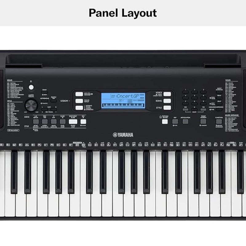 YAMAHA PSR-E373 61 Keys Portable Keyboard (Black)
