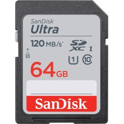 SanDisk 64GB Ultra SDXC UHS-I Memory Card - 120MB/s, C10, U1, Full HD, SD Card - SDSDUN4-064G-GN6IN