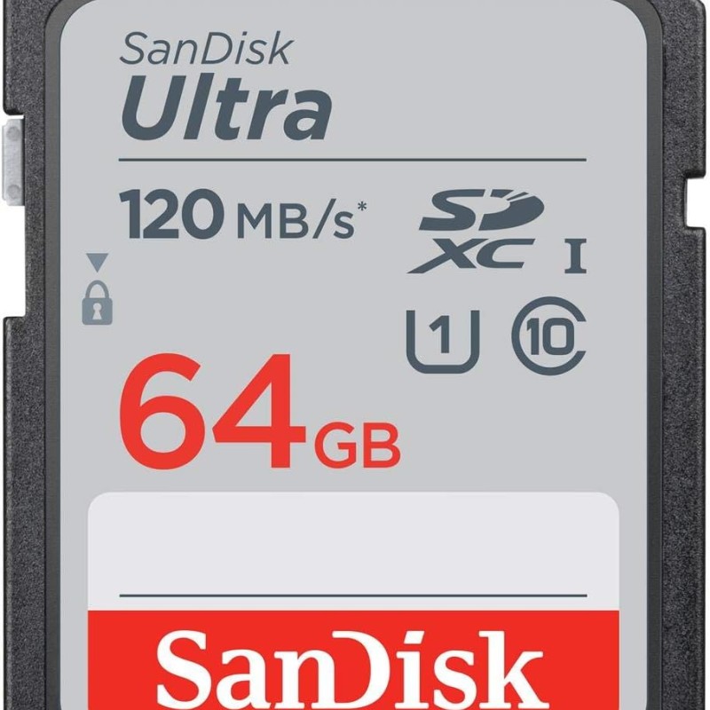 SanDisk 64GB Ultra SDXC UHS-I Memory Card - 120MB/s, C10, U1, Full HD, SD Card - SDSDUN4-064G-GN6IN SanDisk 64GB Ultra SDXC UHS-I Memory Card - 120MB/s, C10, U1, Full HD, SD Card - SDSDUN4-064G-GN6IN