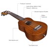 JUAREZ Etéreo 21" Soprano Ukulele, Sapele Top & Body, Aquila Italian Strings, Black Diecast Machine, Rosewood Fretboard & Bridge with Gig Bag, 2 Picks, Digital Tuner, Natural