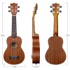 JUAREZ Etéreo 21" Soprano Ukulele, Sapele Top & Body, Aquila Italian Strings, Black Diecast Machine, Rosewood Fretboard & Bridge with Gig Bag, 2 Picks, Digital Tuner, Natural