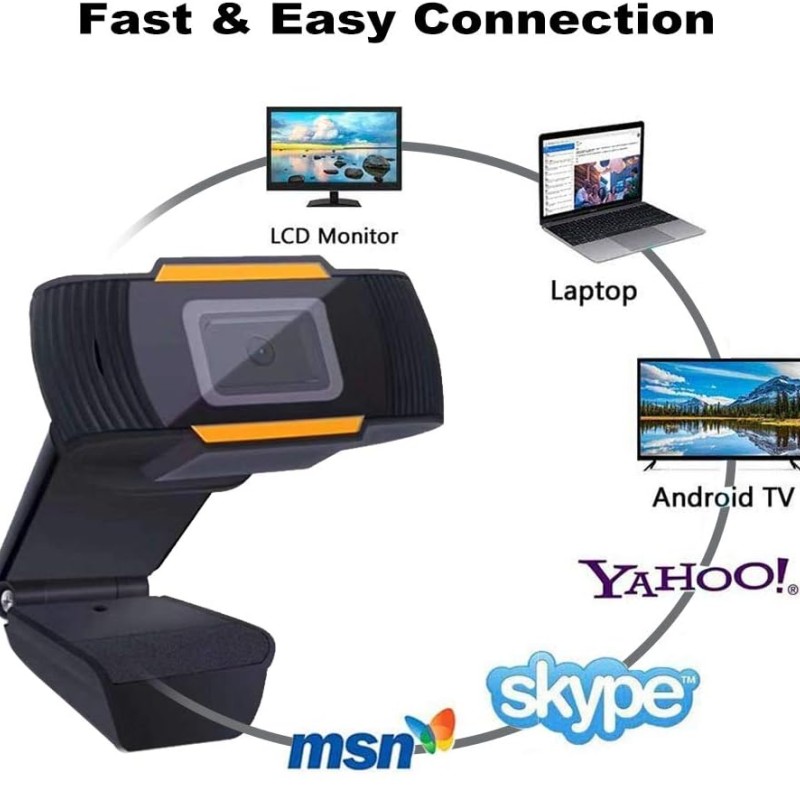Dailindia HD USB Webcam with Microphone for Computers Laptop, Desktop PC Camera for Streaming, Video Chatting, Video Calling, Conferencing Video Recording Dailindia HD USB Webcam with Microphone for Computers Laptop, Desktop PC Camera for Streaming, Video Chatting, Video Calling, Conferencing Video Recording