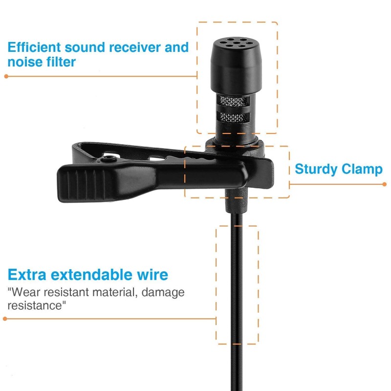 HUMBLE Dynamic Lapel Collar Mic Voice Recording Filter Microphone for Singing Youtube SmartPhones, Black HUMBLE Dynamic Lapel Collar Mic Voice Recording Filter Microphone for Singing Youtube SmartPhones, Black