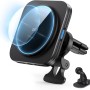 (Refurbished) ESR HaloLock 15W Magsafe Car Charger, Wireless Magnetic Car Charger, Magnetic Car Phone Holder Compatible with iPhone 15/15 Plus/15 Pro/15 Pro Max and 14/13/12 Series, Black