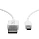 Zinq Super Durable Micro to USB 2.0 Round Cable with High Speed Charging, Quick Data Sync and PVC Connectors for All USB Powered Devices (White)