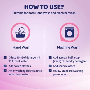 Chicco Baby Liquid Laundry Detergent, 5X Stain & Germ Fighter, Kills 99% of Germs, Dermatologically Tested, Effective & Gentle Cleaning, Delicate Flowers, Refill Pack (500 ML) Chicco Baby Liquid Laundry Detergent, 5X Stain & Germ Fighter, Kills 99% of Germs, Dermatologically Tested, Effective & Gentle Cleaning, Delicate Flowers, Refill Pack (500 ML)