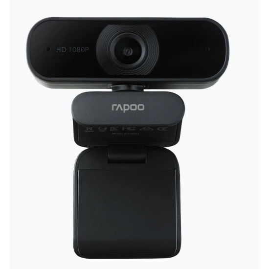 HD Webcam with Microphone, RAPOO C260 USB 1080P, Built-in Dual Noise Reduction Mics, 95-Degree Wide Angle, Zoom/Skype/Teams, Conferencing and Video Calls