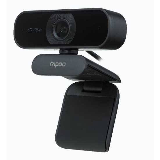 HD Webcam with Microphone, RAPOO C260 USB 1080P, Built-in Dual Noise Reduction Mics, 95-Degree Wide Angle, Zoom/Skype/Teams, Conferencing and Video Calls