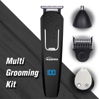 Kubra KB-5300 5 IN 1 Multifunctional Grooming Kit For Body Grooming, Beard & Moustache, Nose, Ear & Eyebrow, LED Display, 19 Length Setting, 90 minutes runtime and Fast Charging (Yellow) Kubra KB-5300 5 IN 1 Multifunctional Grooming Kit For Body Grooming, Beard & Moustache, Nose, Ear & Eyebrow, LED Display, 19 Length Setting, 90 minutes runtime and Fast Charging (Yellow)