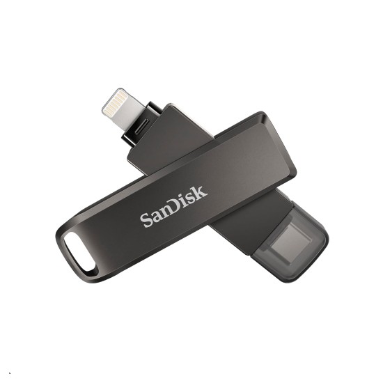 SanDisk 128 GB iXpand USB 3.0 Flash Drive Luxe for iPhone, iPad Pro, MAC Devices, Type-C Android Phone & Other Devices (SDIX70N-128G-GN6NE)