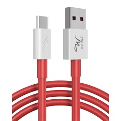 Wayona Dash Charging Cable Type C Warp Cable 3FT 5V 4A Fast Charge Data Cable for OnePlus 7, OnePlus 6T/ 6, OnePlus 5T/ 5, OnePlus 3T/ 3 (Classic Dash 3FT, Red)