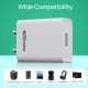 Portronics Adapto 62 POR-1062 USB Wall Adapter with 2.4A Fast Charging Single USB Port Without Cable for All iOS & Android Devices (White)