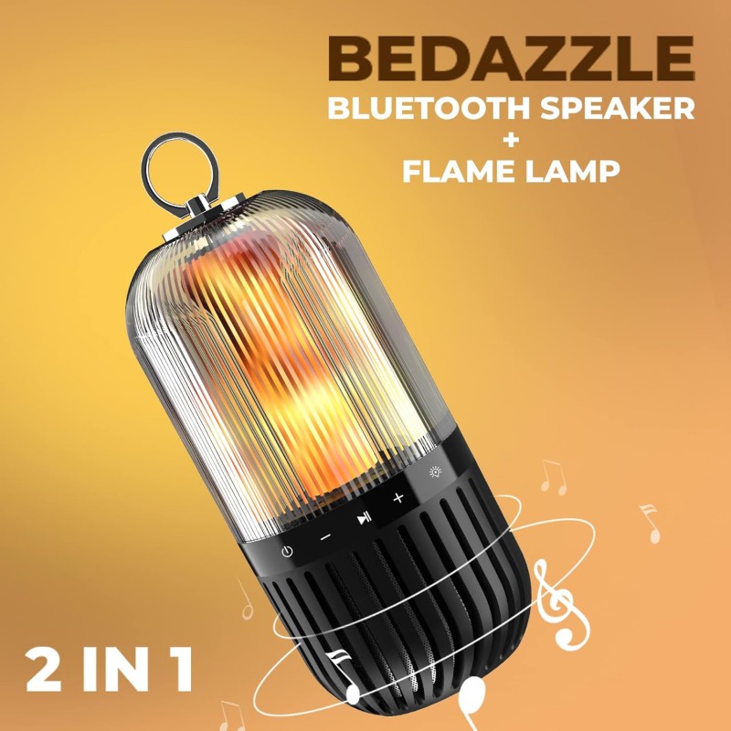 iGear BeDazzle Flame Lamp Wireless Bluetooth Portable Speaker 5 Watts, Rechargeable, Fire Flame Atmosphere Effect HD Stereo (Black), 1 Year Free Replacement Warranty iGear BeDazzle Flame Lamp Wireless Bluetooth Portable Speaker 5 Watts, Rechargeable, Fire Flame Atmosphere Effect HD Stereo (Black), 1 Year Free Replacement Warranty