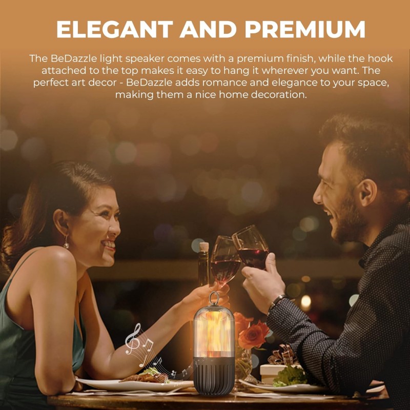 iGear BeDazzle Flame Lamp Wireless Bluetooth Portable Speaker 5 Watts, Rechargeable, Fire Flame Atmosphere Effect HD Stereo (Black), 1 Year Free Replacement Warranty iGear BeDazzle Flame Lamp Wireless Bluetooth Portable Speaker 5 Watts, Rechargeable, Fire Flame Atmosphere Effect HD Stereo (Black), 1 Year Free Replacement Warranty