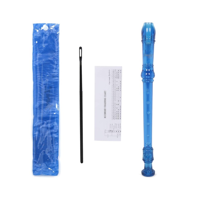 JUAREZ JRF100BL Clar� Descant German Style 8 Holes Soprano Recorder Flute with Cleaning Rod Suitable for School Ensembles | Home Practice | Music Classes | Gift, Blue with Cleaning Rod & Case JUAREZ JRF100BL Clar� Descant German Style 8 Holes Soprano Recorder Flute with Cleaning Rod Suitable for School Ensembles | Home Practice | Music Classes | Gift, Blue with Cleaning Rod & Case