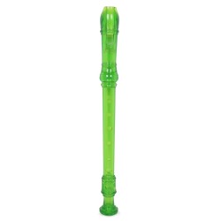 JUAREZ JRF100GR Claró Descant German Style 8 Holes Soprano Recorder Flute with Cleaning Rod Suitable for School Ensembles | Home Practice | Music Classes | Gift, Green with Cleaning Rod & Case