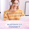 iClever BTH13 Bluetooth Headphones with Mic, Over The Ear Headphone Wireless Cat Ear Unicorn Headphone for Girls Birthday Gift Safe Volume Limited, 45H Playtime, Portable Headset for iPad, Purple