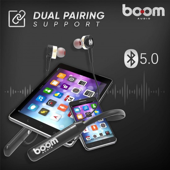 Boomaudio Boom - Duos Bluetooth Wireless in Ear Earphones with Mic (Black)