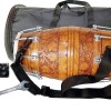 GT manufacturers Wooden Musical Instrument Dholak Drum Nuts & Bolt Carving Design1 With Full tool Kit (Brown)